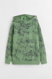 Hoodie - Greensplatter print - Kids HampM US at H&M